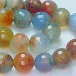 Agate Fire Dragon Lace Bead Strand 15" 12mm 380ctw