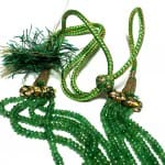 Fine 280 Carat 5 Strand Colombian Emerald Round Bead Necklace