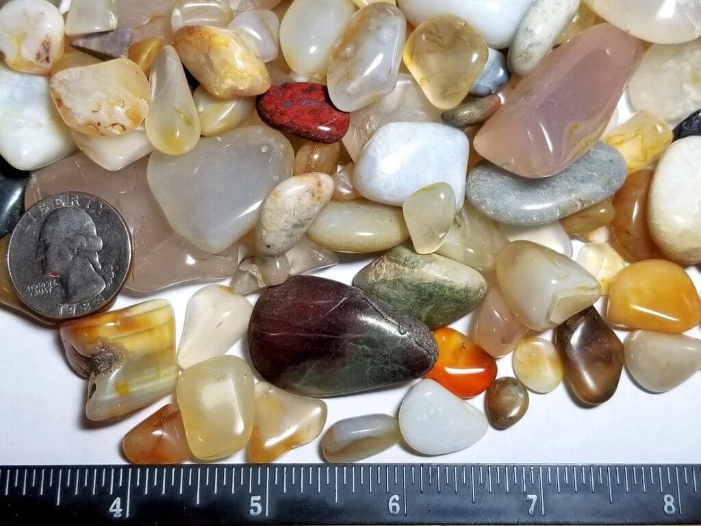 Agates & More Random Mixed Tumbles (1 Pound) - BUY 2 GET 1 FREE - Gold ...