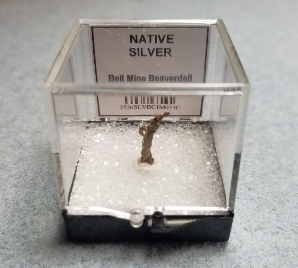 (F2) Silver Native Canada Specimen Thumbnail 16x3mm 0.23Grams Gold