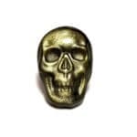 Obsidian Golden Sheen Carved Skull Cabochon 22.5x15mm (1Pcs) ~ BUY 2 GET 1 FREE